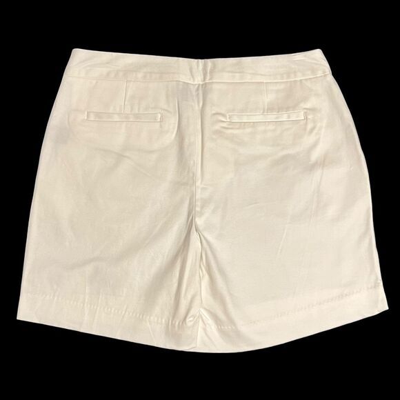 Worthington White Cotton Blend Tailored Shorts Women's Summer Casual Size‎ 4 - Picture 3 of 9